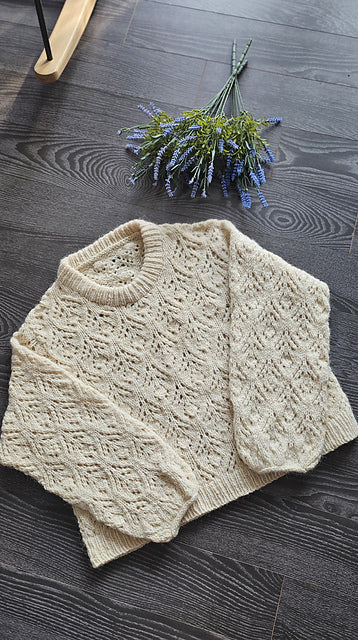 Chunky Lace Sweater Knitting Pattern