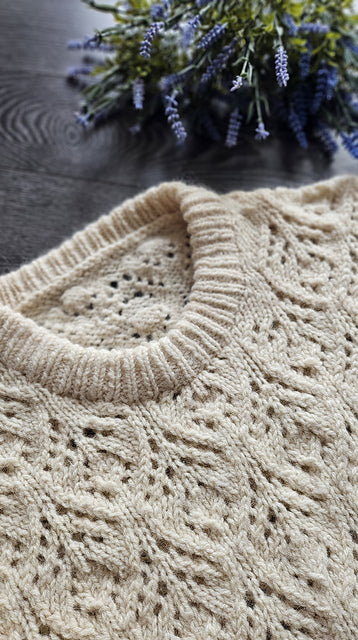 Chunky Lace Sweater Knitting Pattern