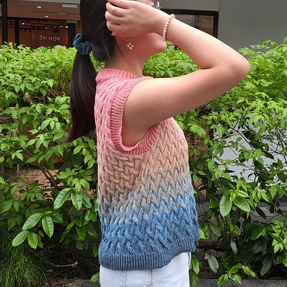 Cable Vest Knitting Pattern