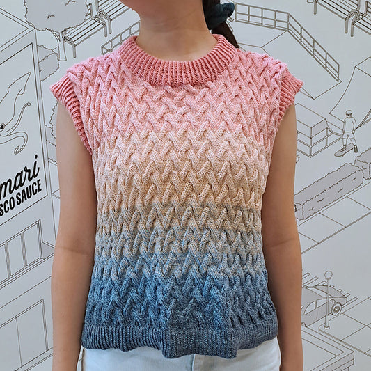 Cable Vest Knitting Pattern