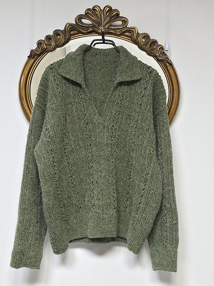 Textured Polo Knitting Pattern