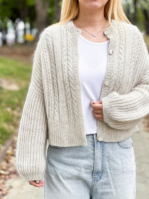Soft Cable Cardigan Knitting Pattern