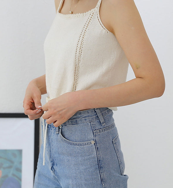 Summer Ribbon Tank Knitting Pattern