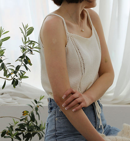 Summer Ribbon Tank Knitting Pattern