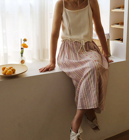 Summer Ribbon Tank Knitting Pattern