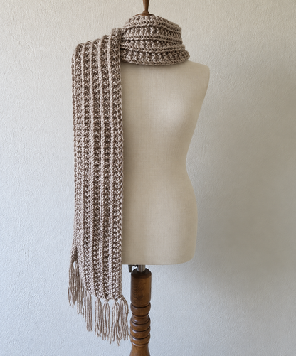 Classic Ribbed Scarf Knitting Pattern