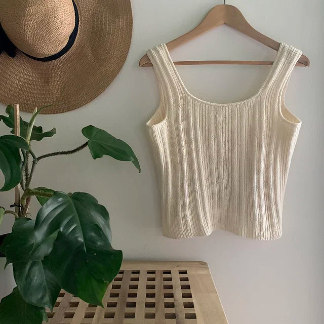 Ribbed Tank Knitting Pattern