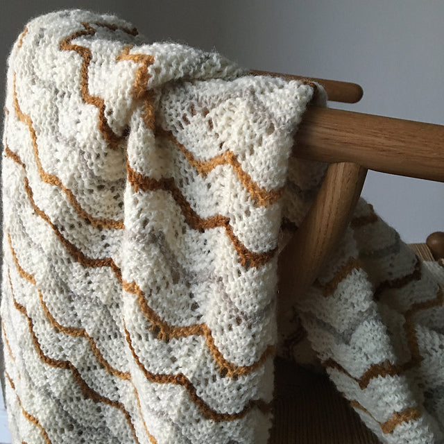 Beginner Chevron Blanket Knitting Pattern