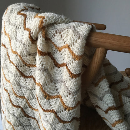 Beginner Chevron Blanket Knitting Pattern