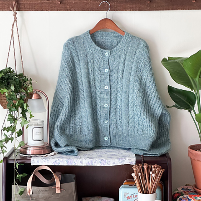 Soft Cable Cardigan Knitting Pattern