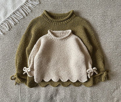 Baby Scallop Sweater Knitting Pattern