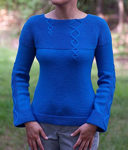 Soft Cable Sweater Knitting Pattern