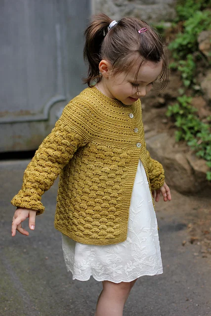 Kids Lace Cardigan Knitting Pattern