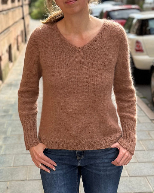 V-neck Pullover Knitting Pattern