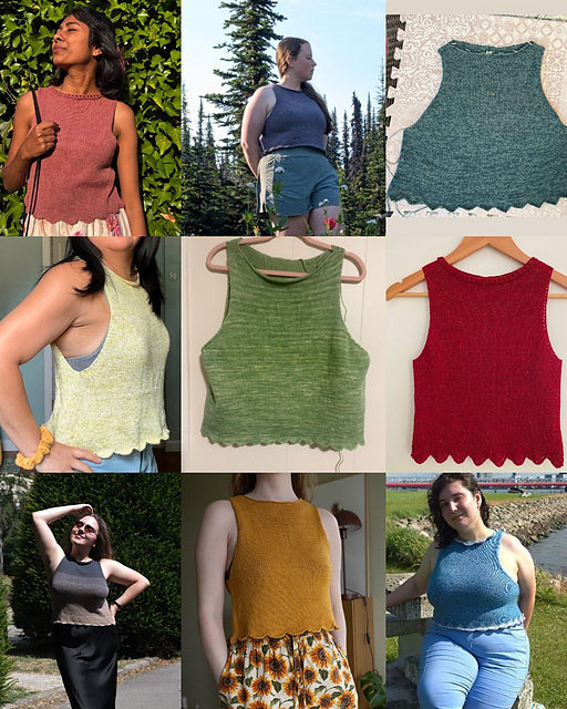 Scalloped Hem Top Knitting Pattern