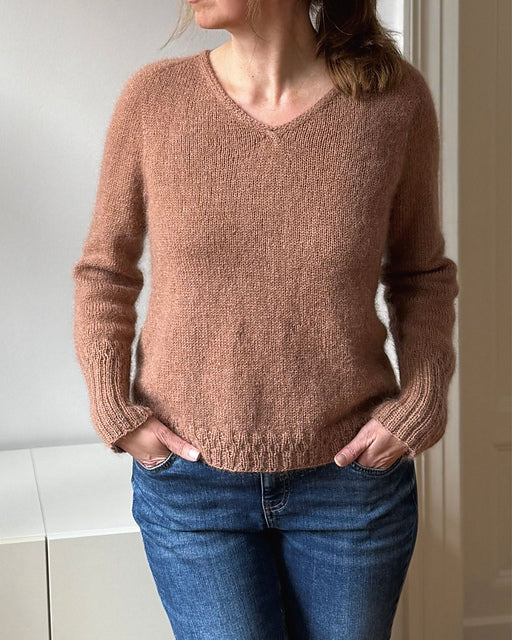 V-neck Pullover Knitting Pattern