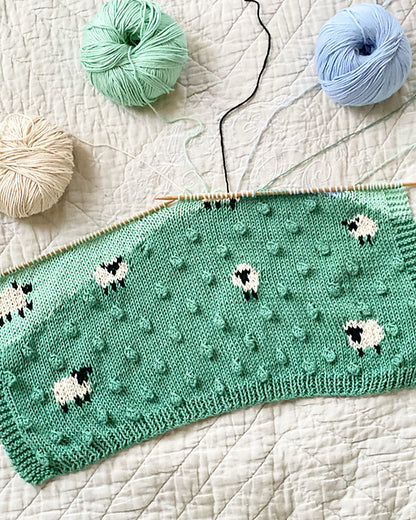 Baby Sheep Blanket Knitting Pattern