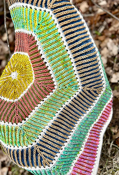 Striped Loop Blanket Knitting Pattern