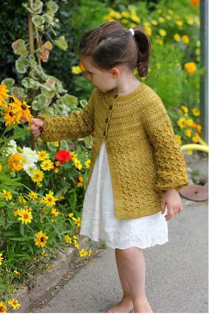 Kids Lace Cardigan Knitting Pattern