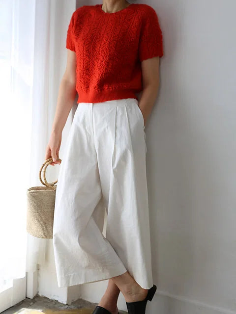 Wave Lace Tee Knitting Pattern