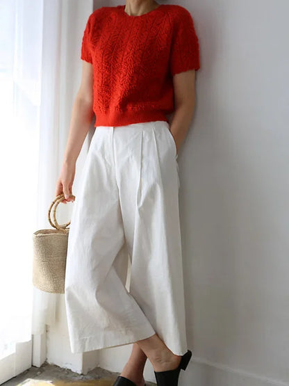 Wave Lace Tee Knitting Pattern