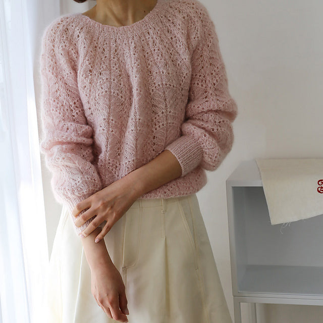 Airy Lace Sweater  Knitting Pattern