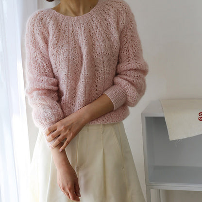 Airy Lace Sweater  Knitting Pattern
