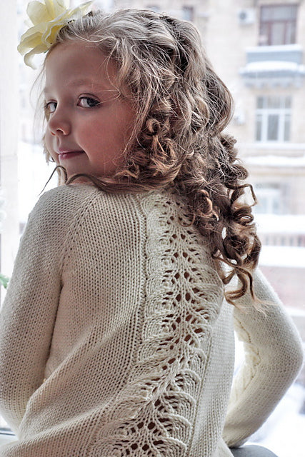 Kids Lace Sweater Knitting Pattern