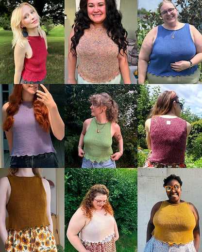 Scalloped Hem Top Knitting Pattern