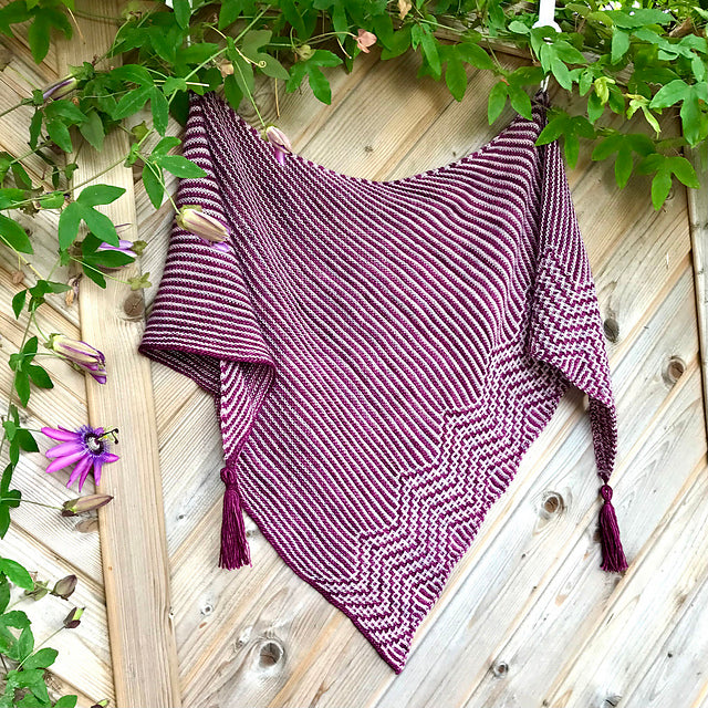 Zigzag Mosaic Shawl Knitting Pattern