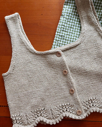 Textured Sleeveless Top Knitting Pattern