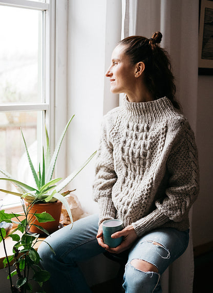 Classic Cable Sweater Knitting Pattern
