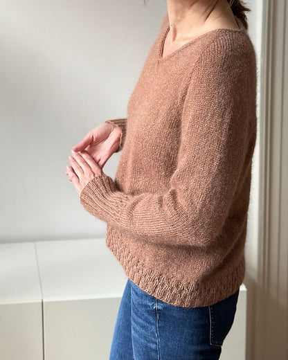 V-neck Pullover Knitting Pattern