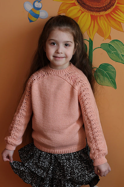 Kids Lace Sweater Knitting Pattern