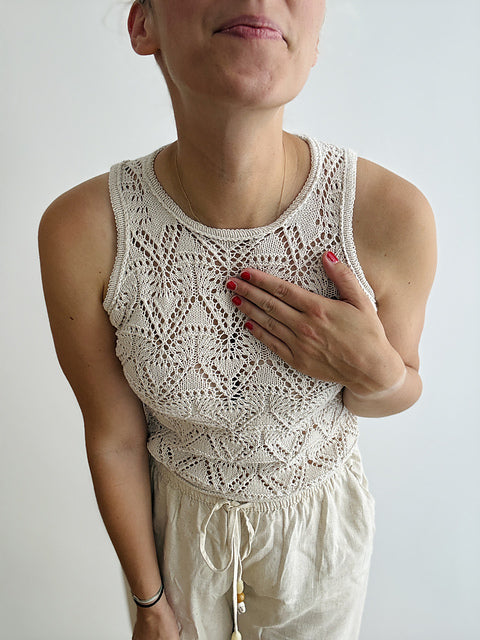 Lace Tank Top Knitting Pattern