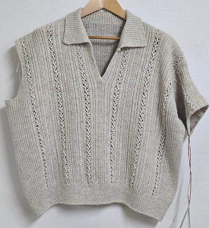 Textured Polo Knitting Pattern