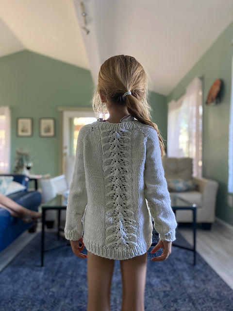 Kids Lace Sweater Knitting Pattern