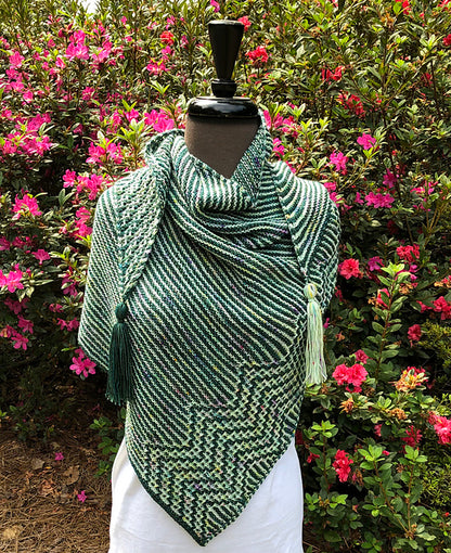 Zigzag Mosaic Shawl Knitting Pattern