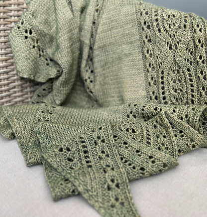 Woodland Lace Wrap Knitting Pattern