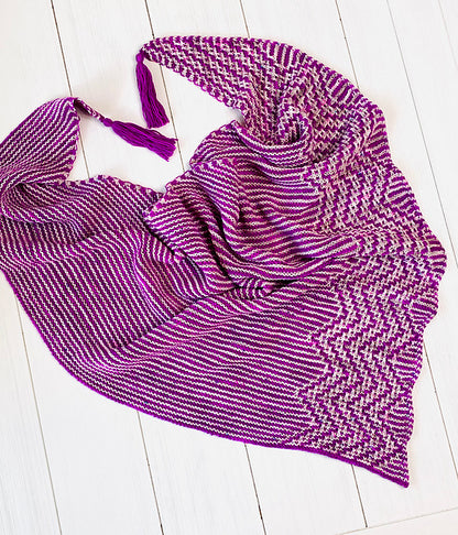 Zigzag Mosaic Shawl Knitting Pattern