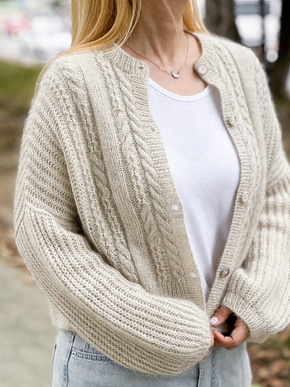 Soft Cable Cardigan Knitting Pattern