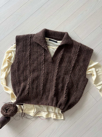 Textured Polo Knitting Pattern