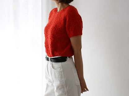 Wave Lace Tee Knitting Pattern