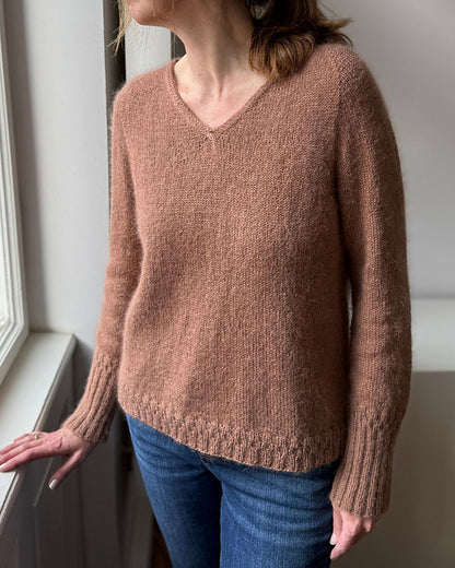 V-neck Pullover Knitting Pattern