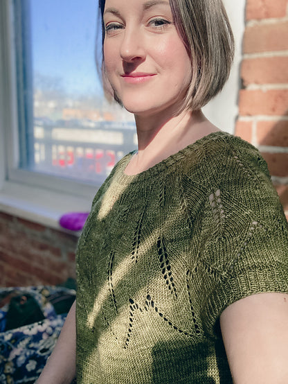 Leaf Tee Knitting Pattern