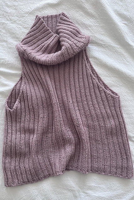 Turtleneck Halter Top Knitting Pattern