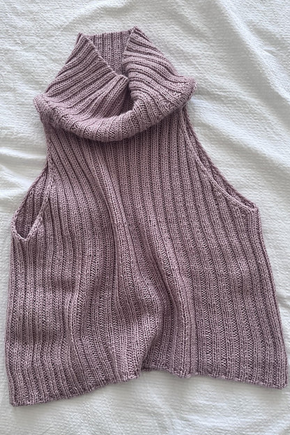 Turtleneck Halter Top Knitting Pattern