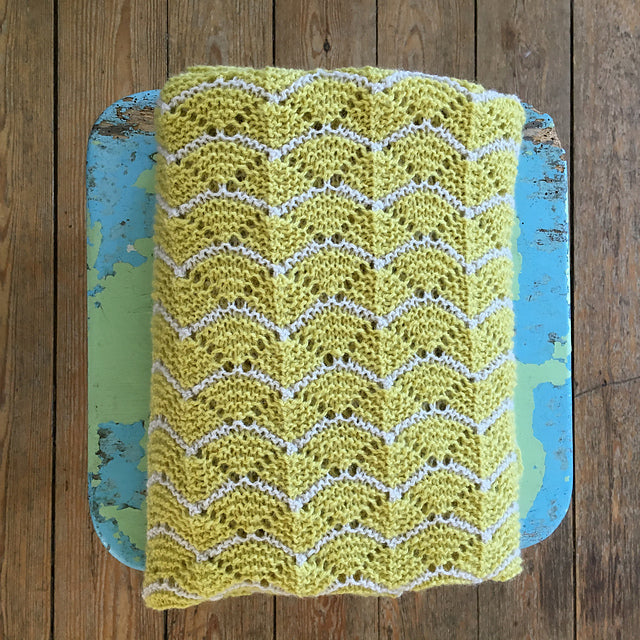 Beginner Chevron Blanket Knitting Pattern