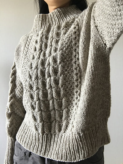 Classic Cable Sweater Knitting Pattern
