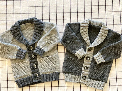 Textured Kids Cardigan Knitting Pattern